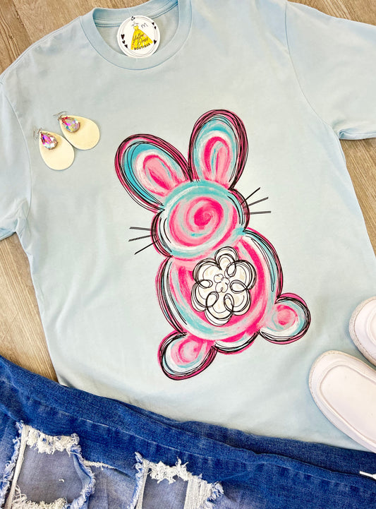 Watercolor Bunny Tee