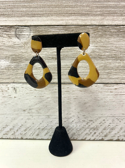 Leopard Clay Earrings Dangle
