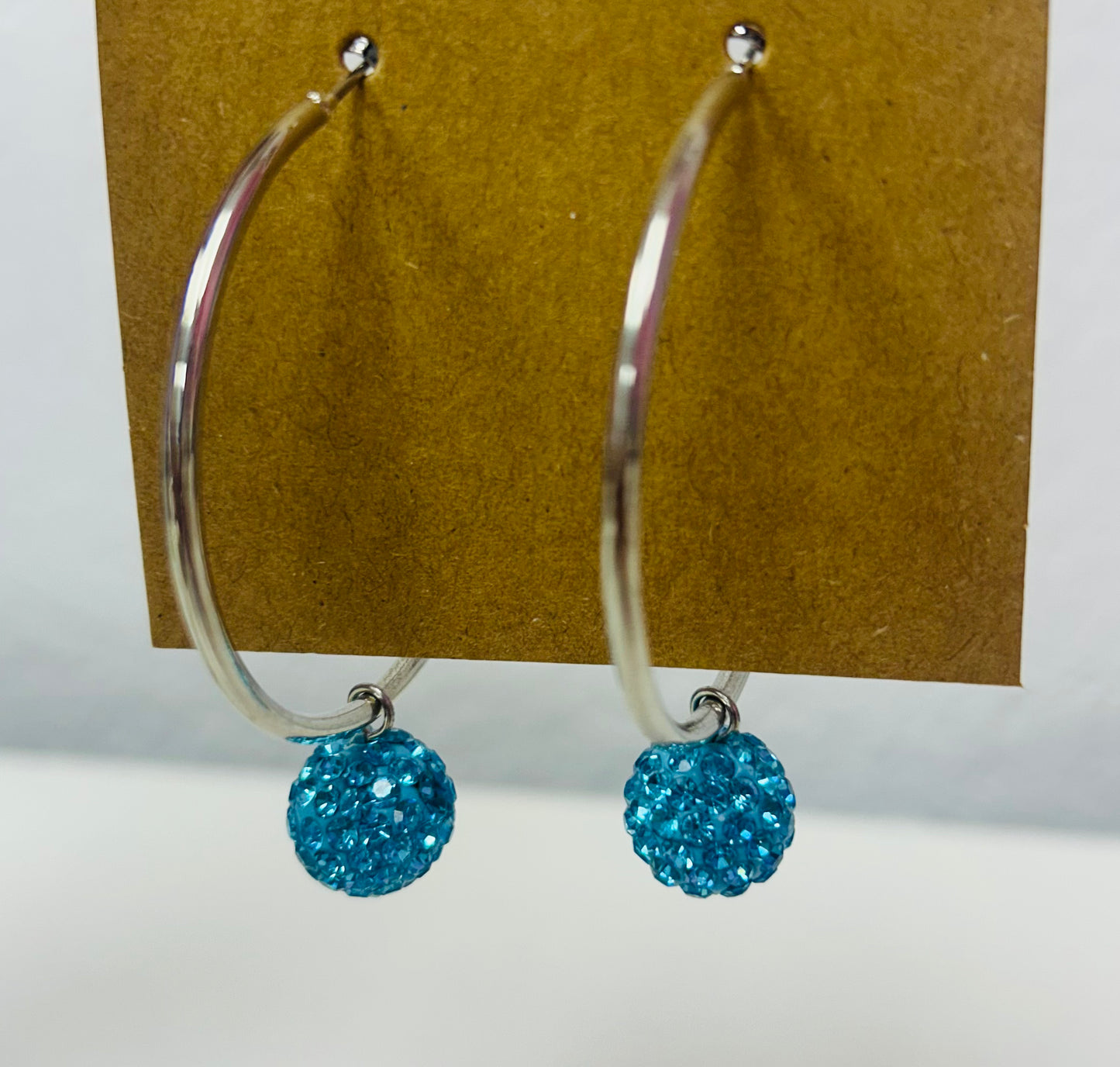 Round Hoop With Crystall Ball