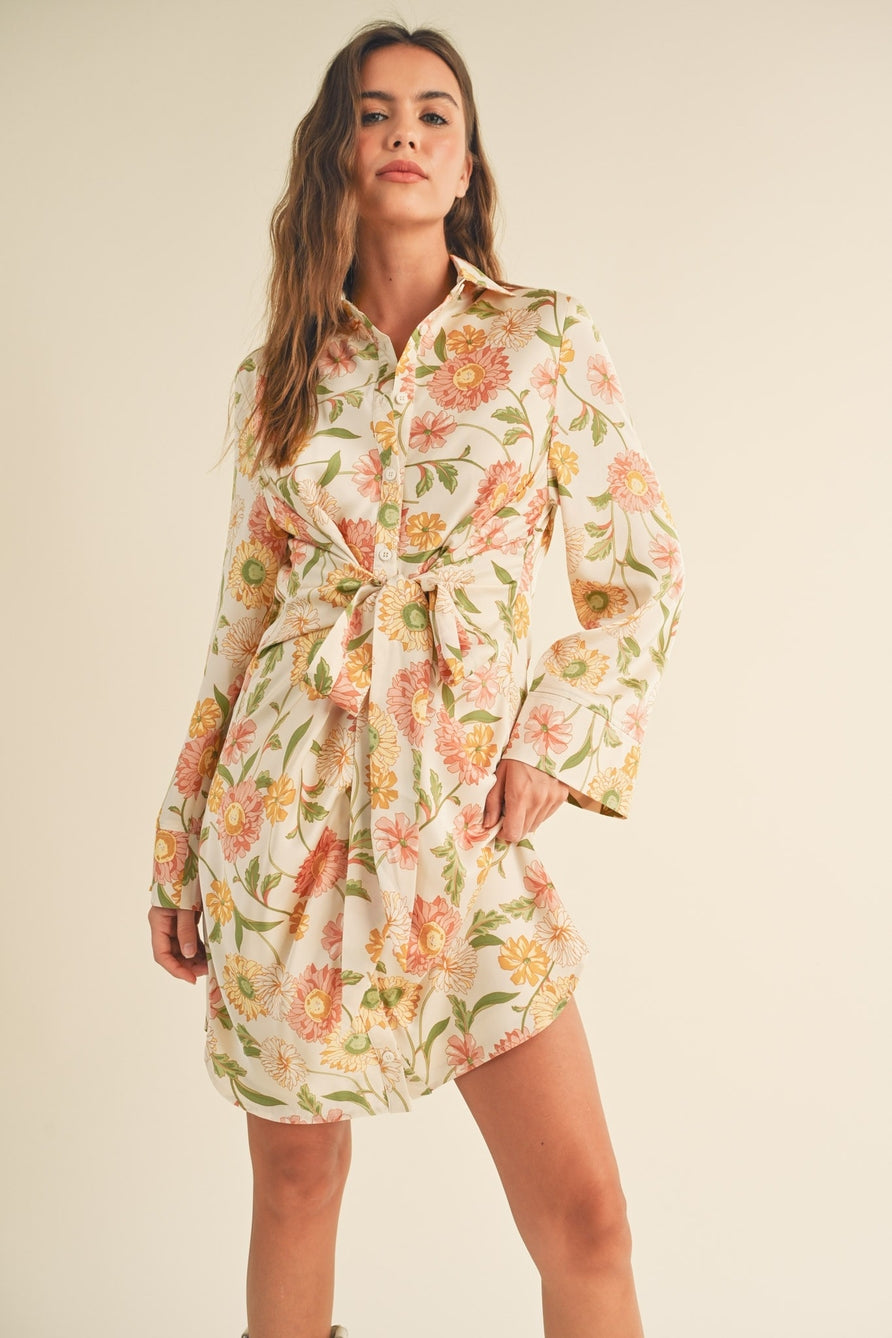 Floral Tie Front Mini Dess