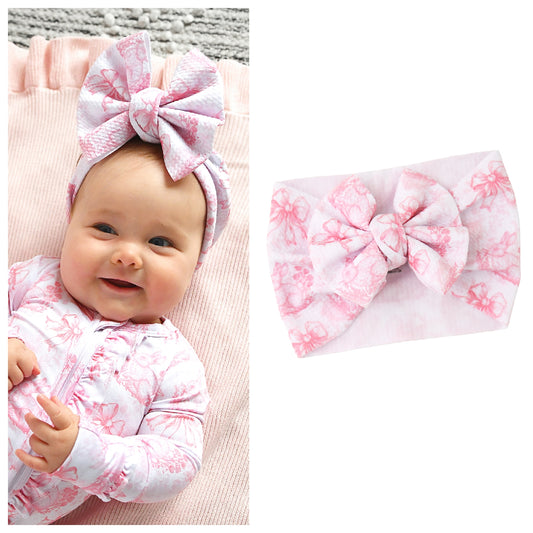 Pink Bunny Floral Headwrap