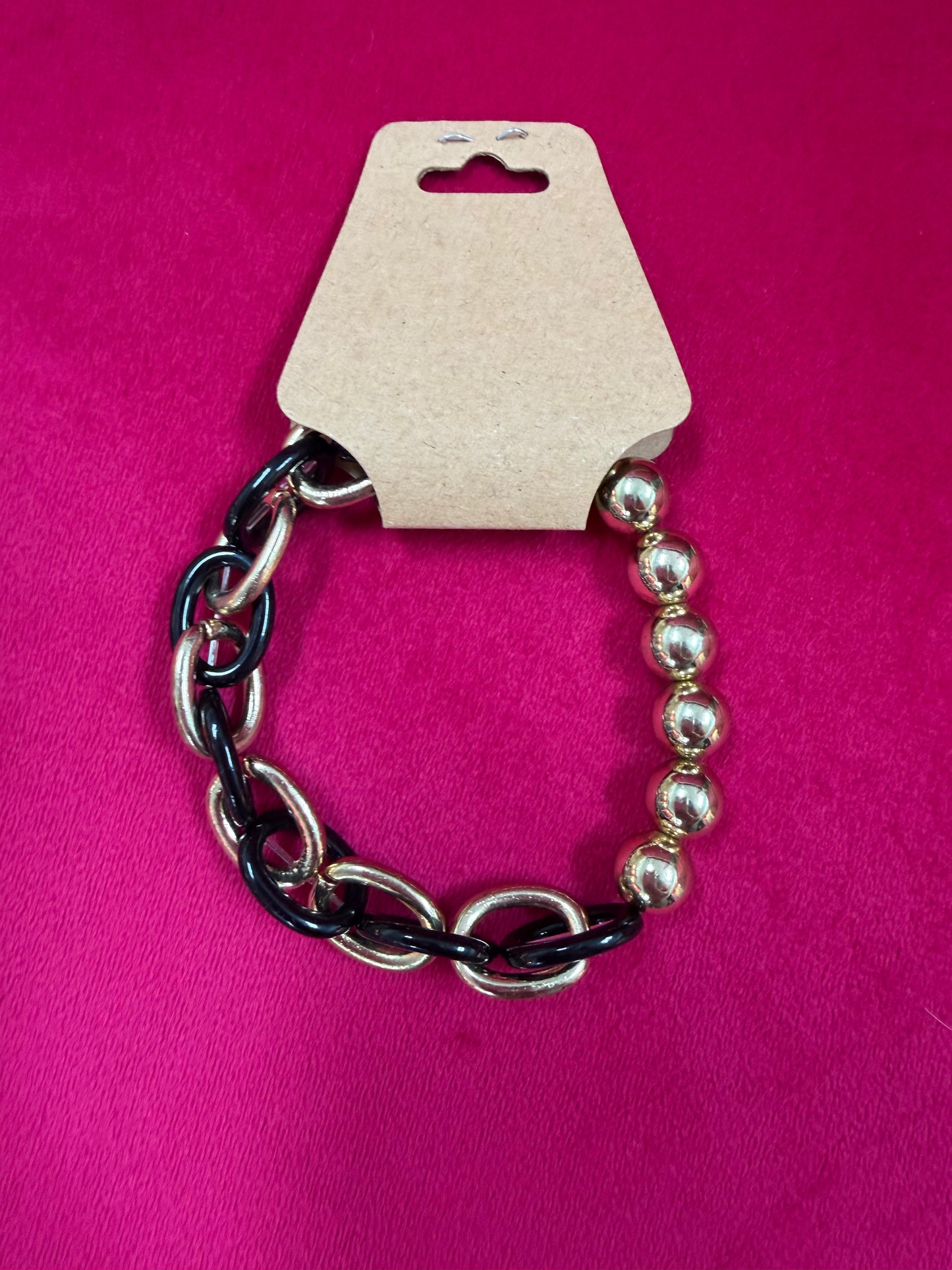 Colored Link Gold Bracelet