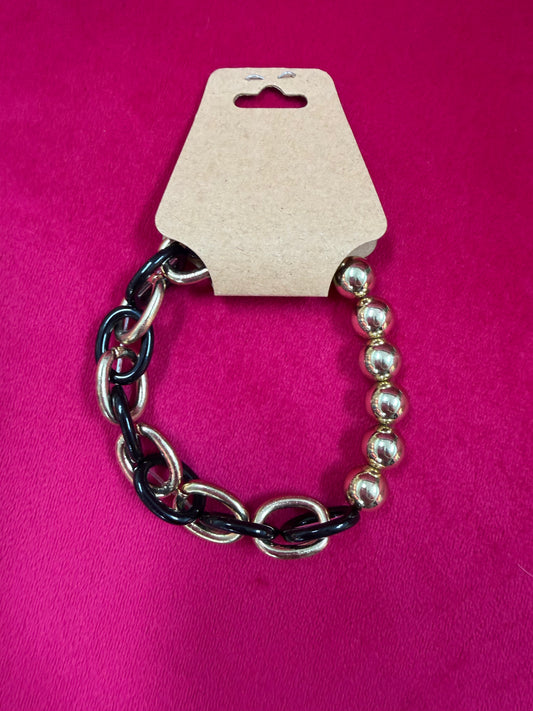 Colored Link Gold Bracelet