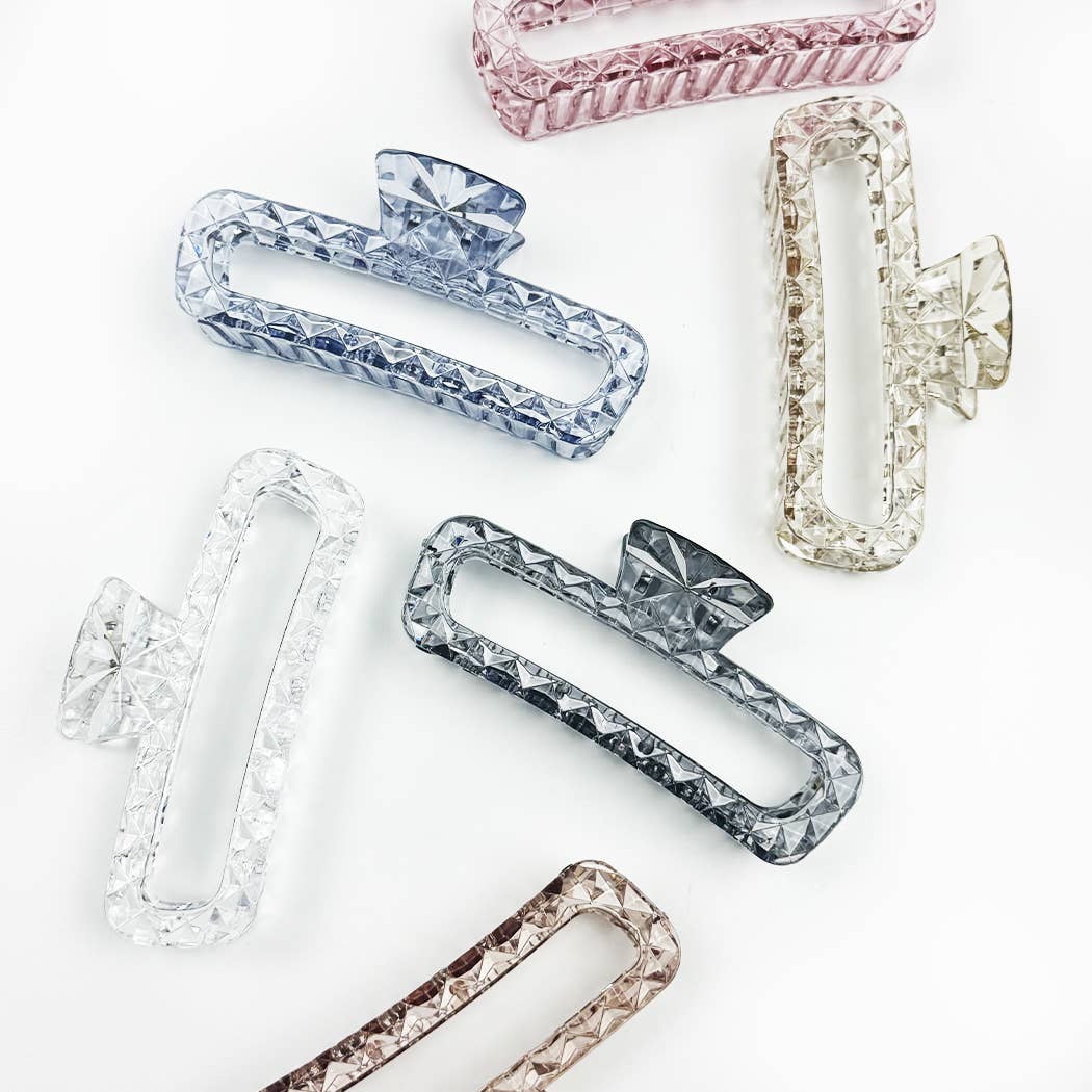 Diamond Cut Jumbo Size Hair Clip