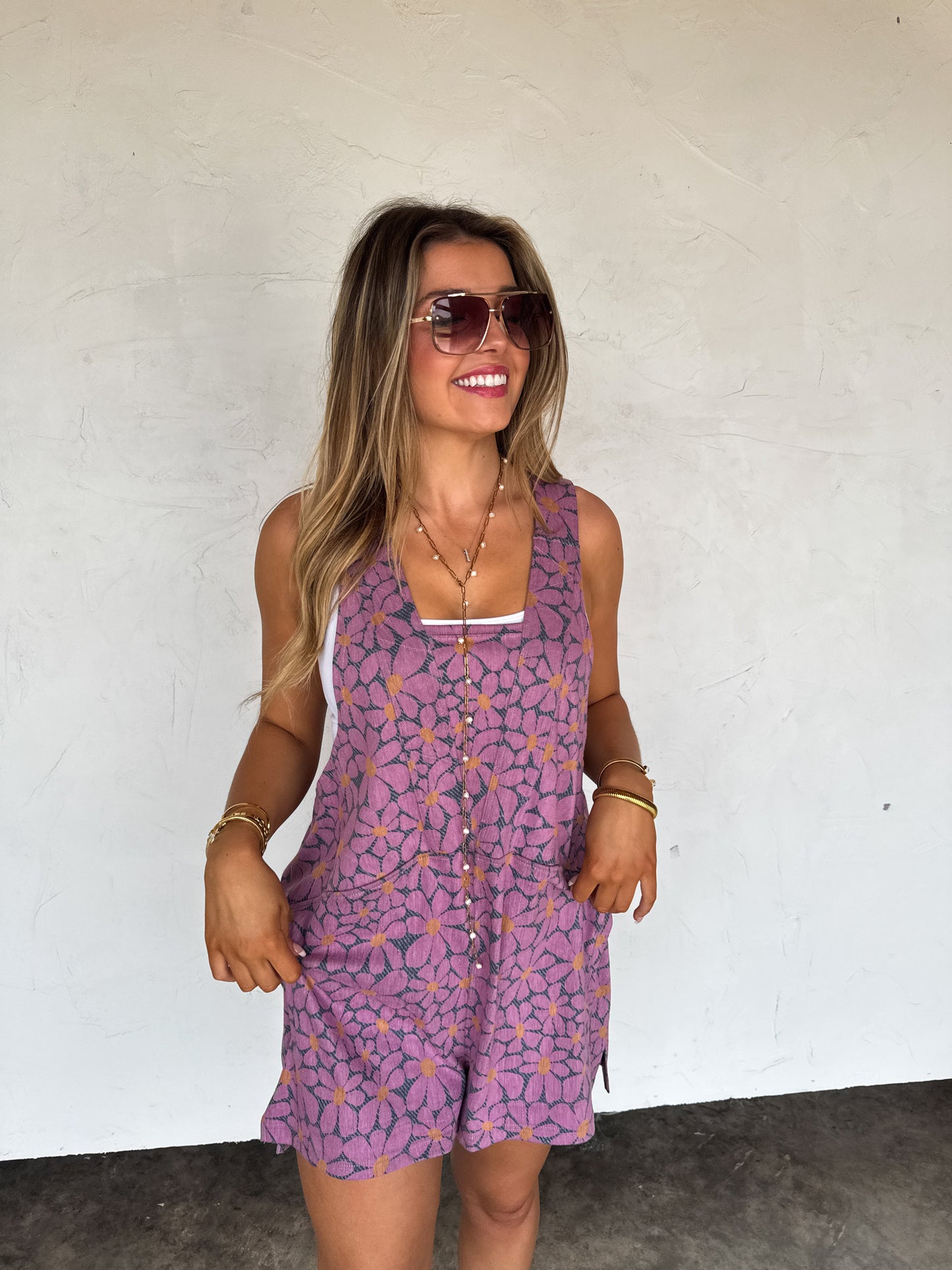 Denim Daisies Romper
