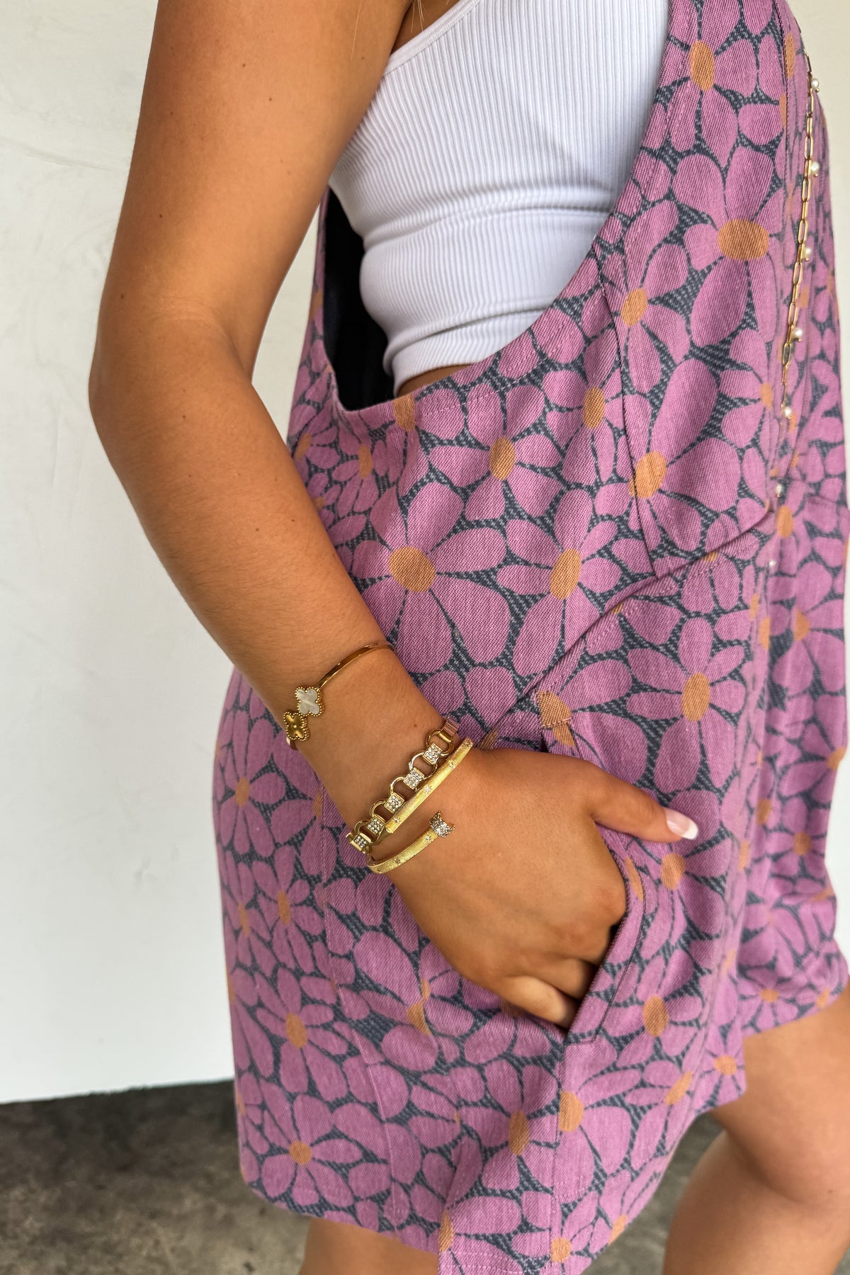 Denim Daisies Romper