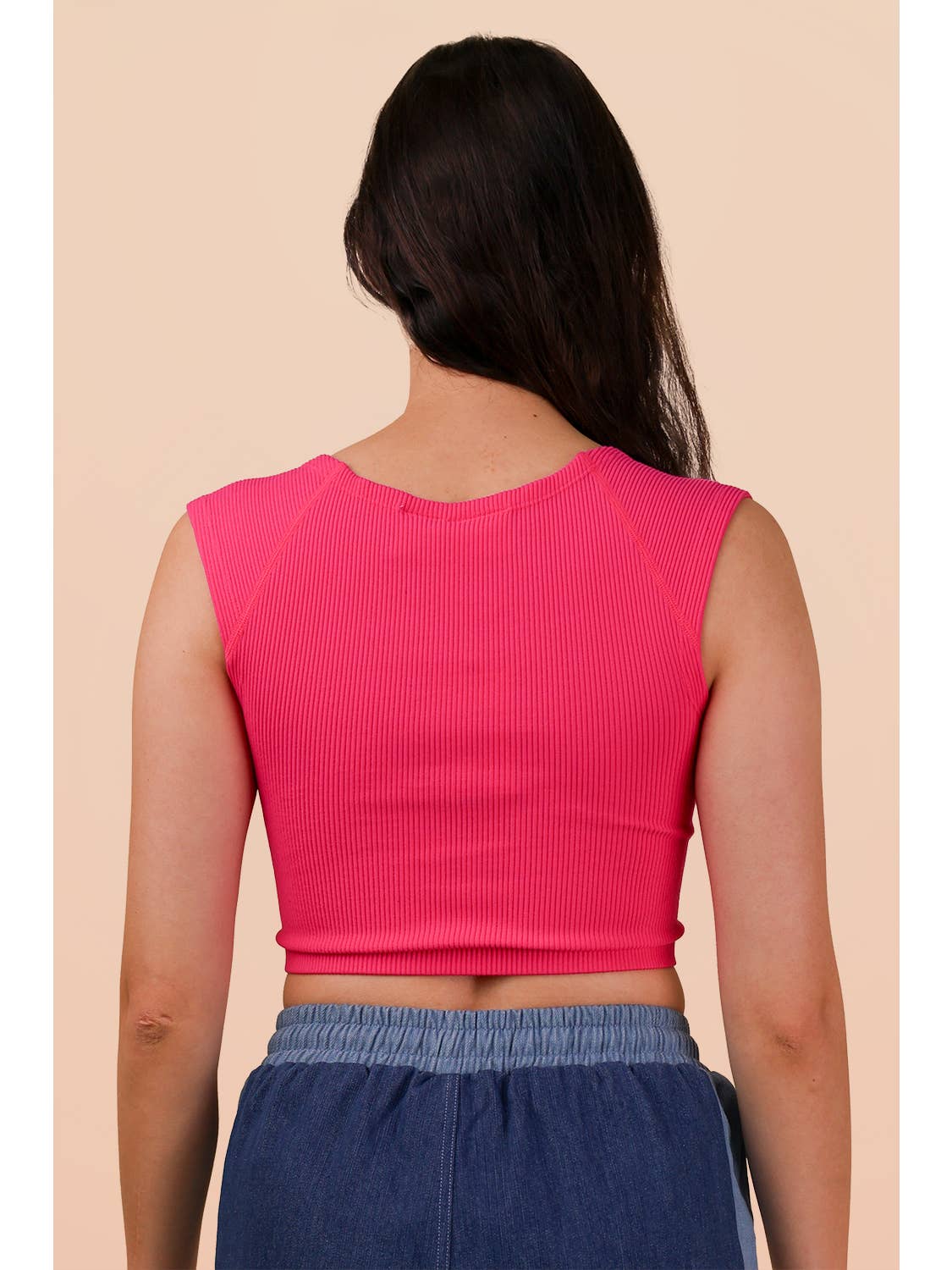 Sweetheart Neckline Fitted Knit Crop Top
