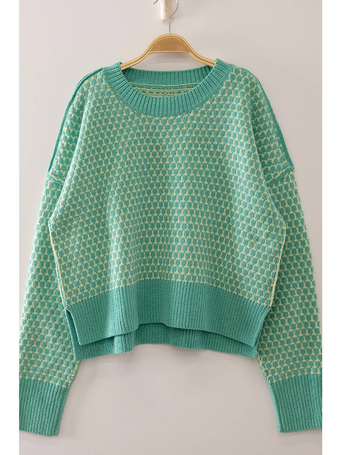 Sea Foam Pattern Chunky Sweater