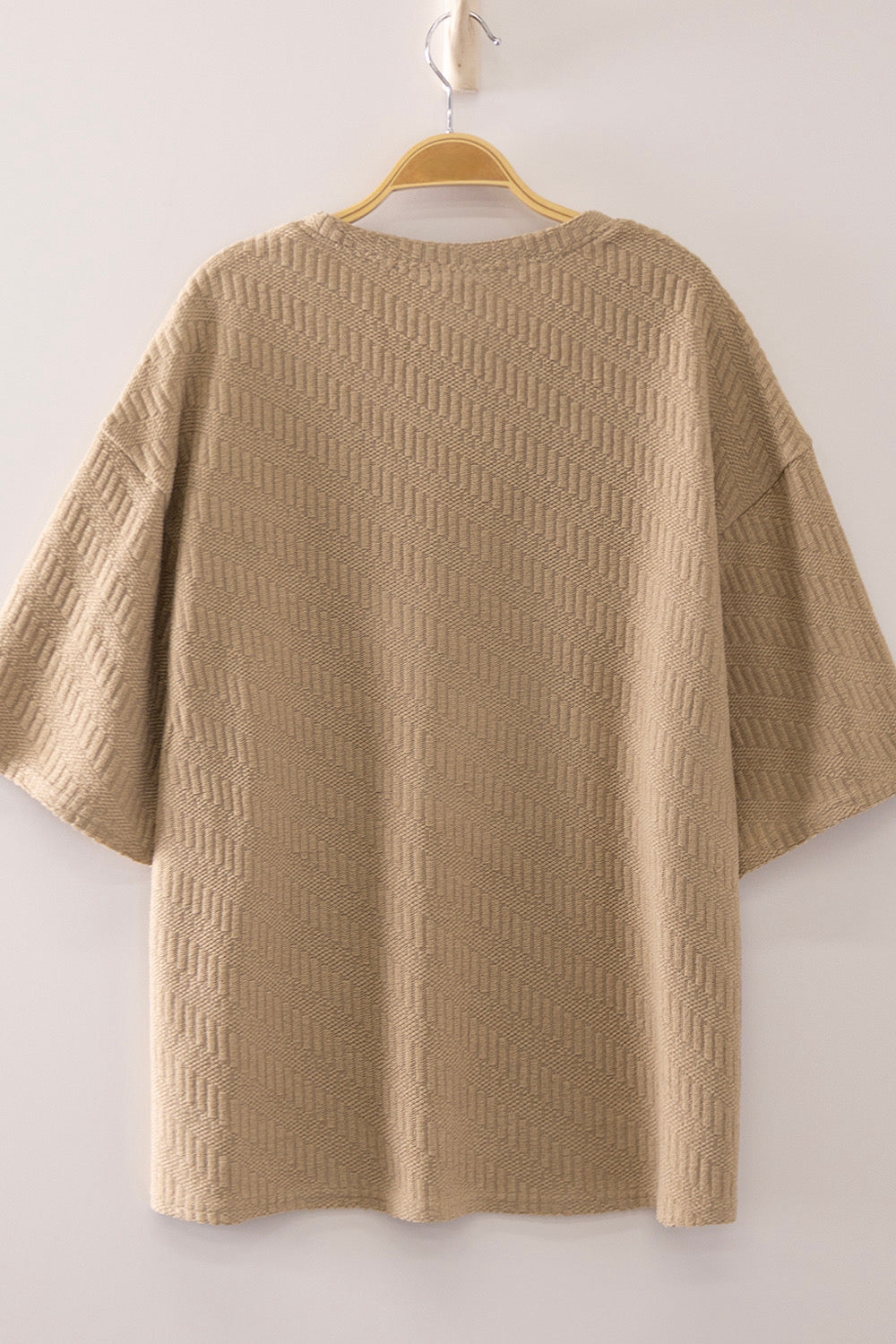Mocha Textured Short Sleeve Top