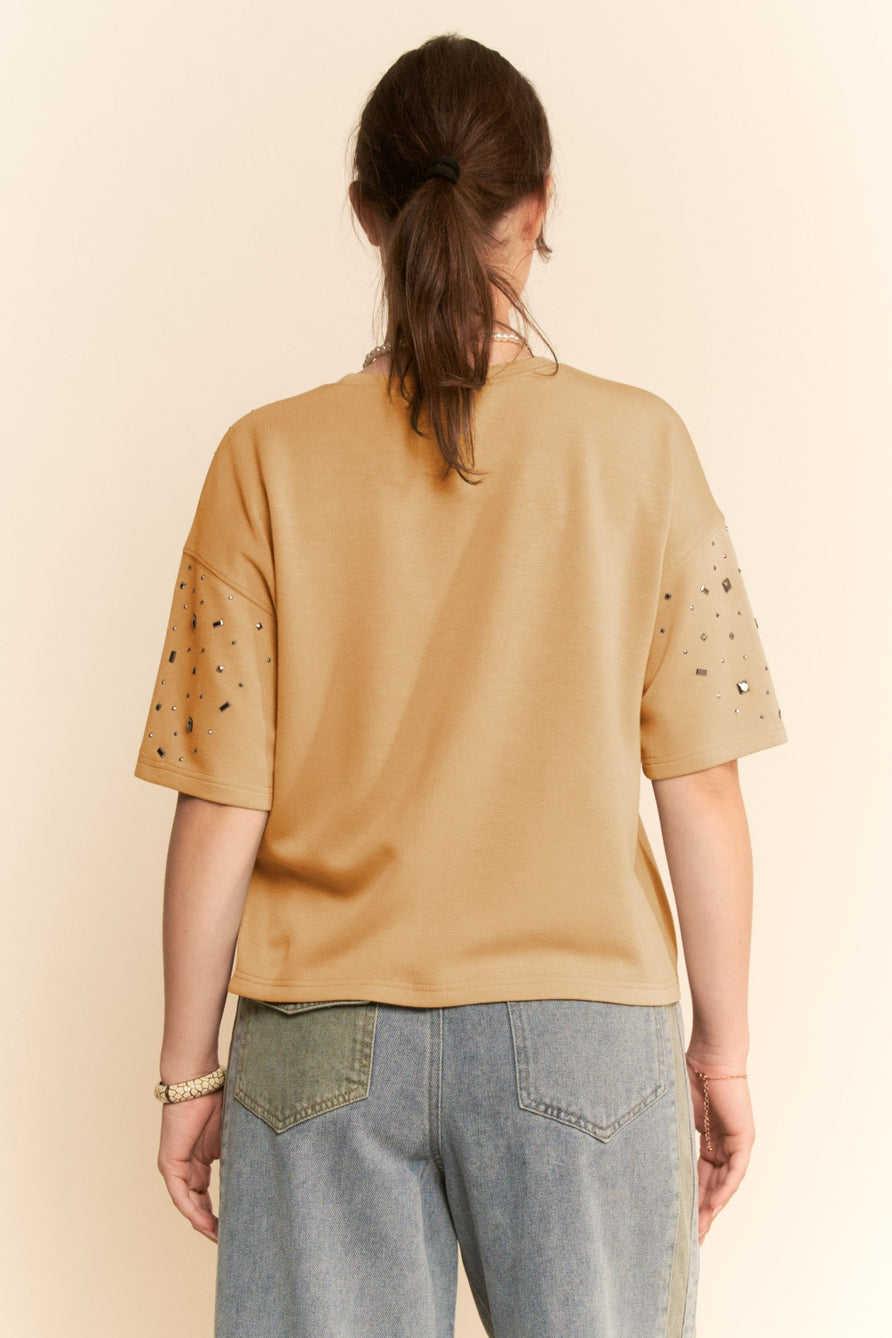 Studded Loose Fit Top