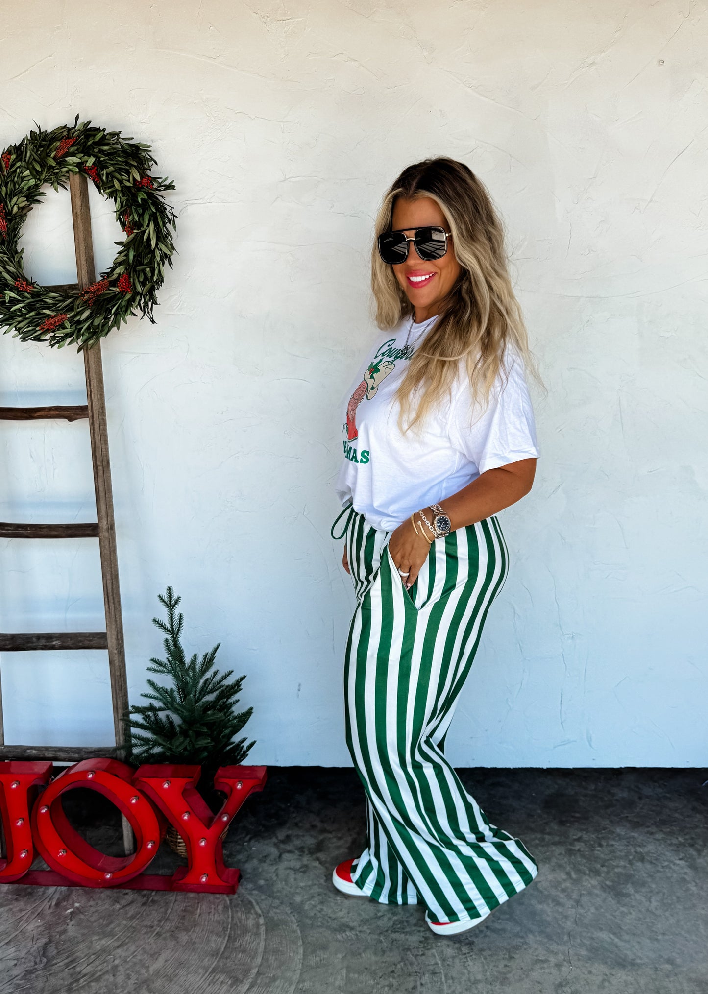 Christmas Vertical Vibes Striped Pants