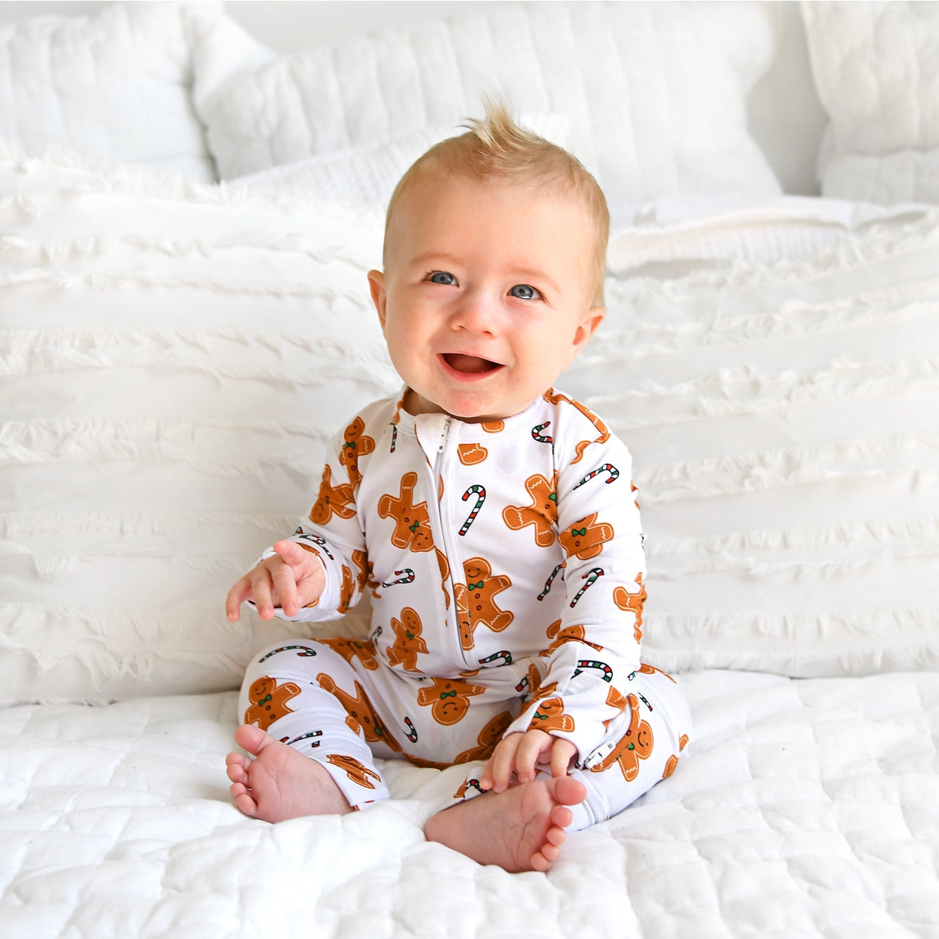 Gingerbread Christmas Bamboo Onesie