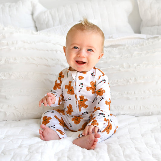 Gingerbread Christmas Bamboo Onesie