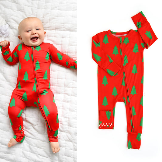 Christmas Tree Bamboo Onesie