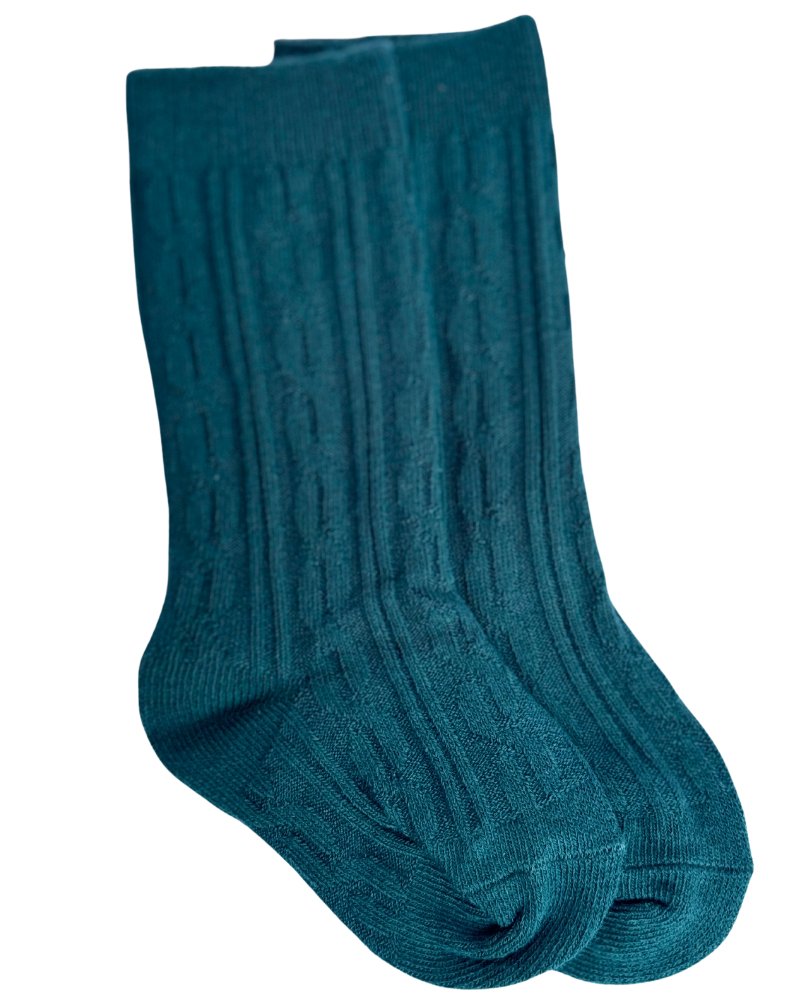 Children's Knee-High Cable Knit Socks