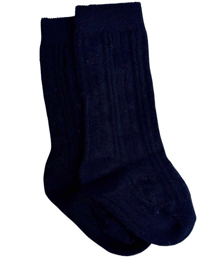 Children's Knee-High Cable Knit Socks