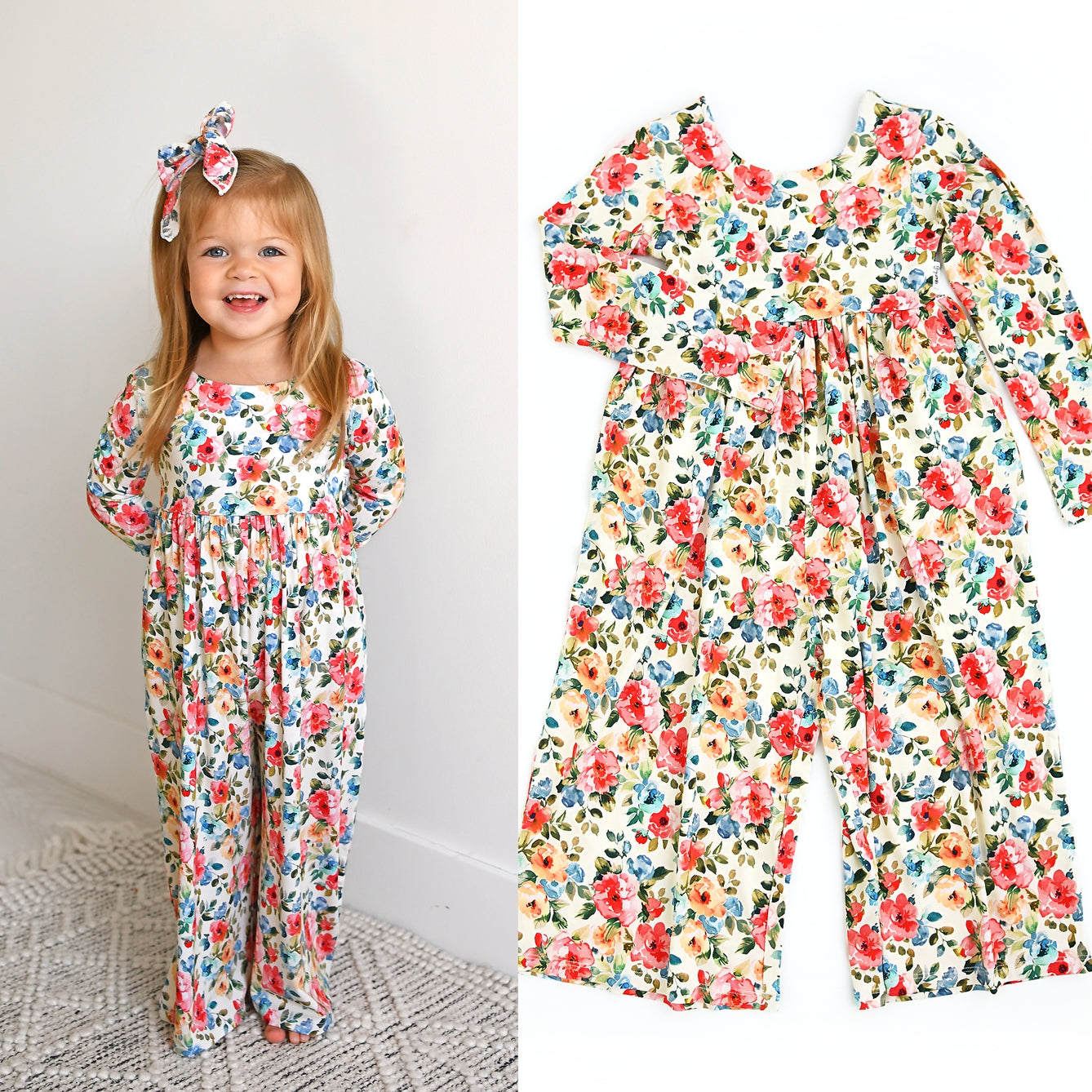 Nayeli Bamboo Kids Wide Leg Romper