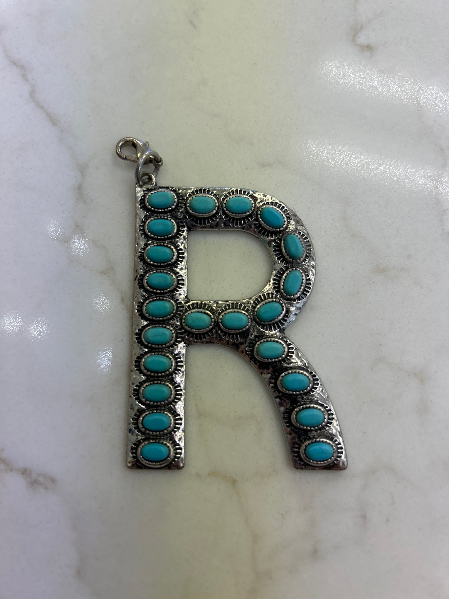 Turquoise Letter Pendants