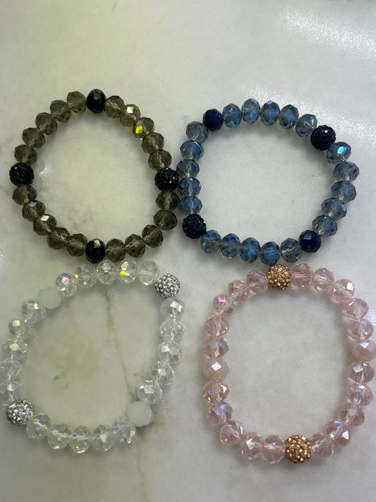 Big Bead 2 Crystal Bracelet