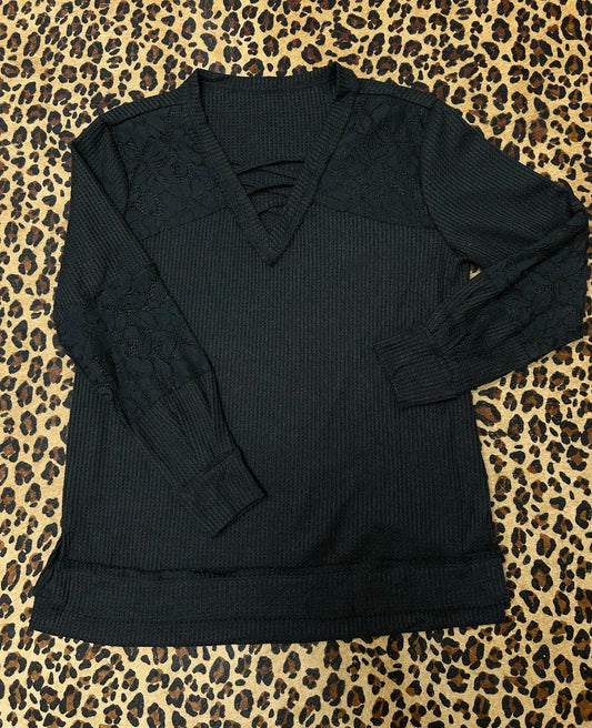 Lace Detail Long Sleeve